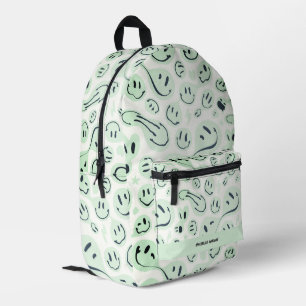 Sac À Dos Imprimé Retour à l'école Smile Green Pastel Modern