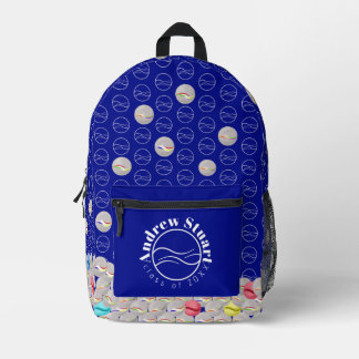 Sac À Dos Imprimé Retourner à l'école Marbles Bleu Imprimer Couper S