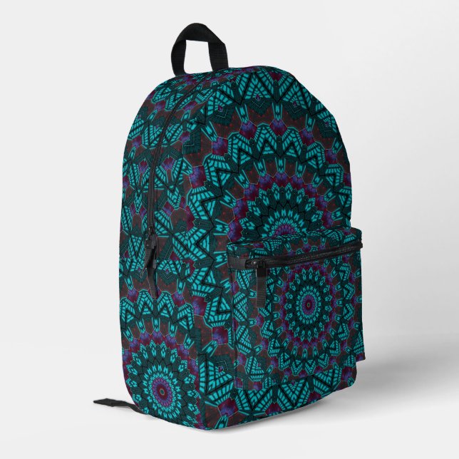 Sac À Dos Imprimé Retro Boho Chic Bohème Sud-Ouest Mandala (Coin arrière gauche)