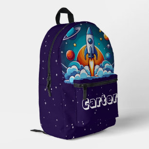 Sac À Dos Imprimé Retro, fusée spatiale