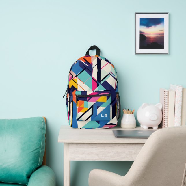 Sac À Dos Imprimé Rétro geometric pattern (Insitu)