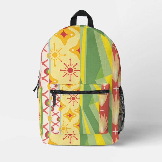 Sac À Dos Imprimé Retro Sunshine Patterns – Bold Colorful  (Recto)