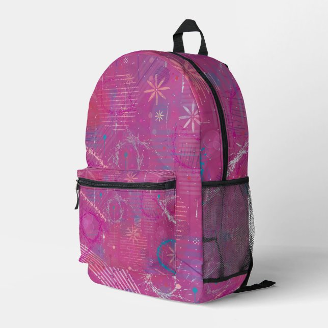 Sac À Dos Imprimé Rêves roses abstraits  (Coin arrière droit)