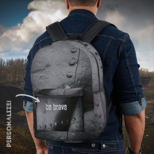 Sac À Dos Imprimé rivets minimalistes en métal noir