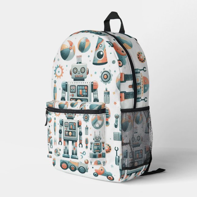 Sac À Dos Imprimé Robots (Coin arrière droit)