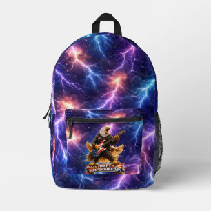 Sac À Dos Imprimé Rock épique 'n' roll Aigle foudre Galaxie