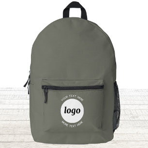 Sac À Dos Imprimé Ronde Logo Texte promotionnel Business Sage Vert