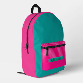 Sac À Dos Imprimé Roomy Girls Hot Rose et Turquoise léger