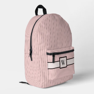 Sac À Dos Imprimé Rose avec rayures noires
