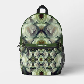 Sac À Dos Imprimé Rose blanche Floral Abstrait Art personnalisé