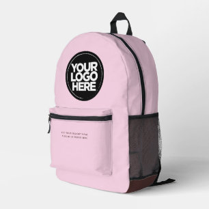 Sac À Dos Imprimé rose Brown   Logo et texte personnalisés