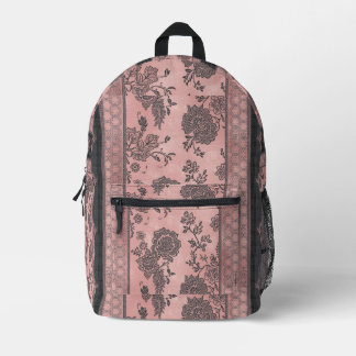 Sac À Dos Imprimé Rosé doré floral