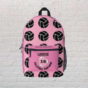 Sac À Dos Imprimé rose dos packs girly Volleyball rose équipe