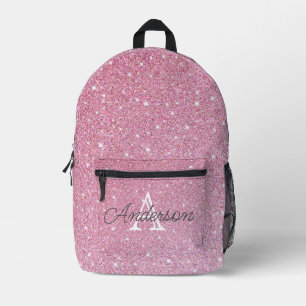 Sac À Dos Imprimé Rose Gold Pailleté Monogramme Féminin Nom Pr