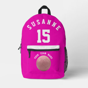 Sac À Dos Imprimé Rose Imprimer Couper Coudre Sport de football Fill