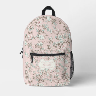 Sac À Dos Imprimé Rose Vintage Chantelle Pink