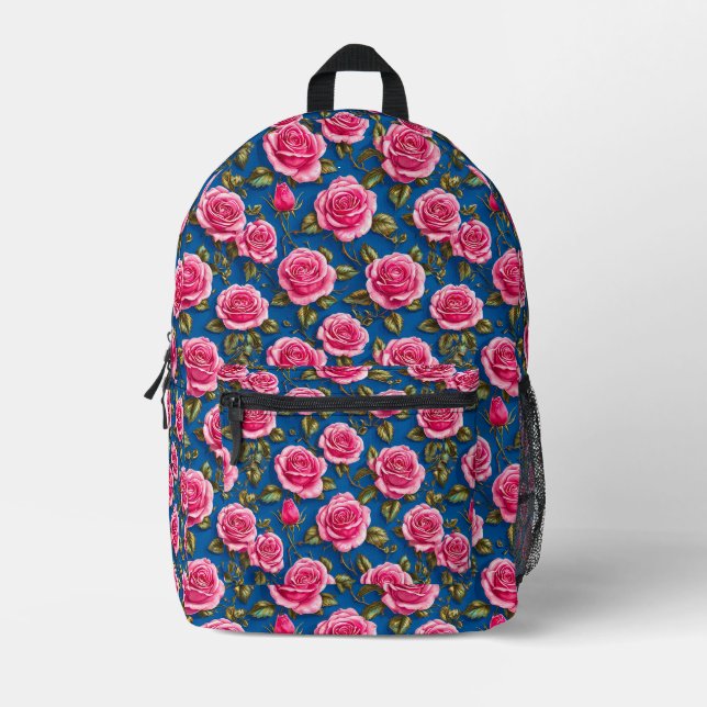 Sac À Dos Imprimé Roses 3d roses (Recto)