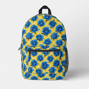 Sac À Dos Imprimé Roses bleues 3d