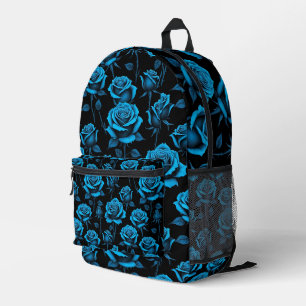 Sac À Dos Imprimé Roses Bleues Néon Surréalistes