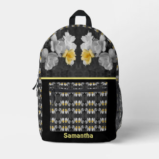 Sac À Dos Imprimé Roses Jaunes Couleur Partielle Résumé Personnalisé