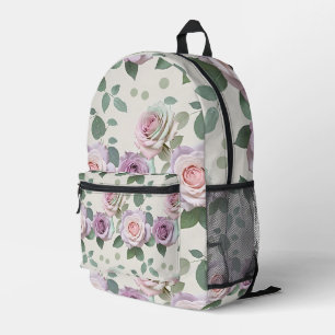 Sac À Dos Imprimé Roses pastel dans des nuances de lilas menthe et b