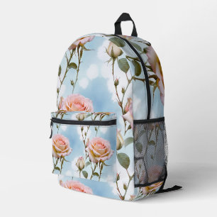 Sac À Dos Imprimé Roses pastel délicates sur un ciel dégradé