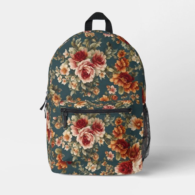 Sac À Dos Imprimé Roses romantiques et belles fleurs (Recto)