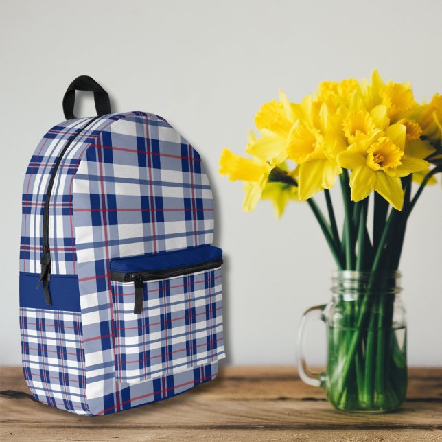Sac À Dos Imprimé Rouge, blanc et bleu (Créateur téléchargé)