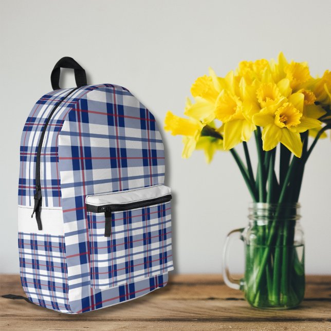 Sac À Dos Imprimé Rouge, blanc et bleu (Créateur téléchargé)