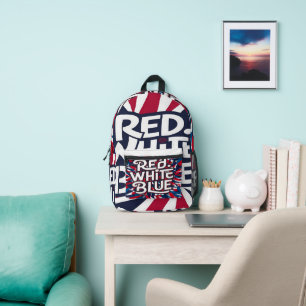 Sac À Dos Imprimé Rouge blanc et bleu Amérique