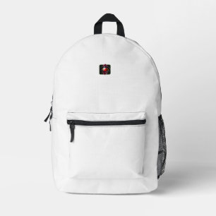 Sac À Dos Imprimé Rouge Bleu Élégant Blanc