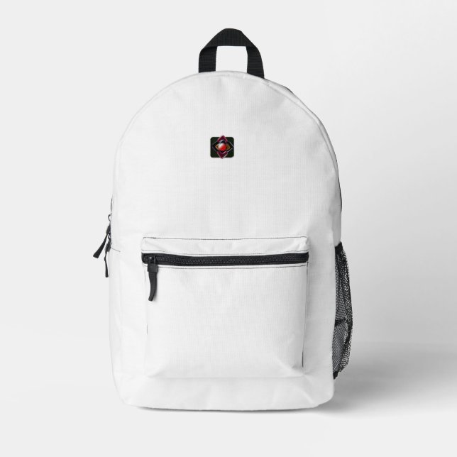 Sac À Dos Imprimé Rouge Bleu Élégant Blanc (Recto)