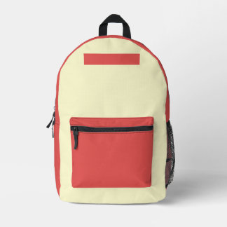 SAC À DOS IMPRIMÉ ROUGE CRÈME SCOLAIRE|COLLÈGE|GARÇONS|FILLES