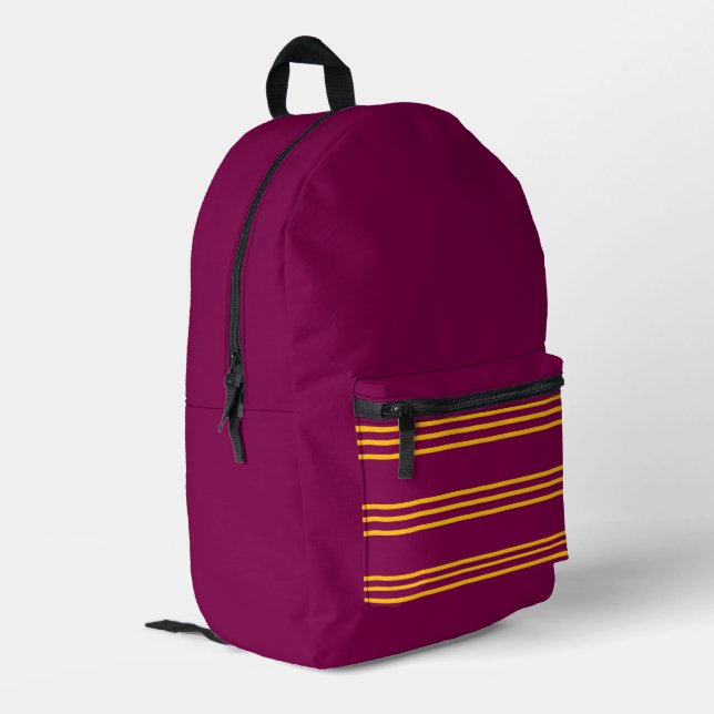 Sac À Dos Imprimé Rouge et Jaune (Coin arrière gauche)