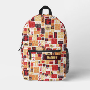 Sac À Dos Imprimé Rouge sud-ouest