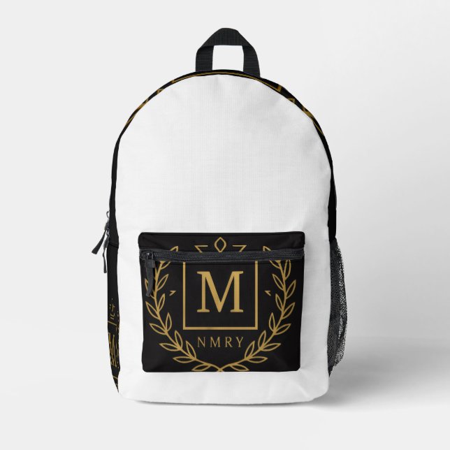 Sac À Dos Imprimé "Royal NMKY Emblem – Monogram M Crest Design" (Recto)
