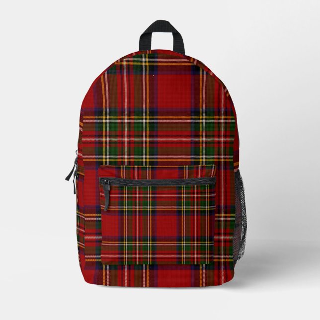 Sac À Dos Imprimé Royal Stewart Clan Tartan Plaid (Recto)