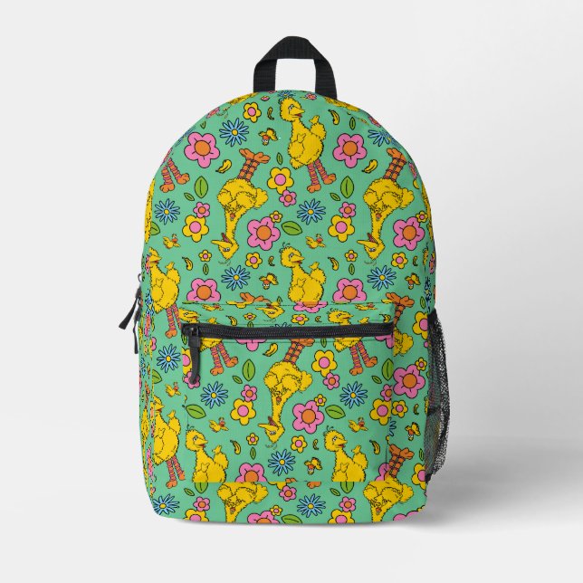 Sac À Dos Imprimé Rue Sesame | Grand Oiseau & Petit Oiseau Motif (Recto)
