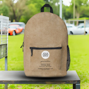 Sac À Dos Imprimé Rustic Ajouter Logo Texte Personnalisé Red Company