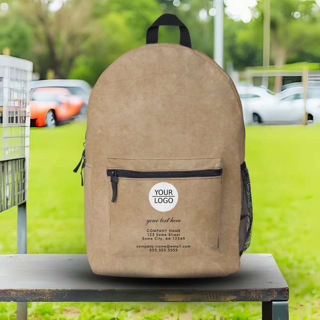 Sac À Dos Imprimé Rustic Ajouter Logo Texte Personnalisé Red Company (Créateur téléchargé)