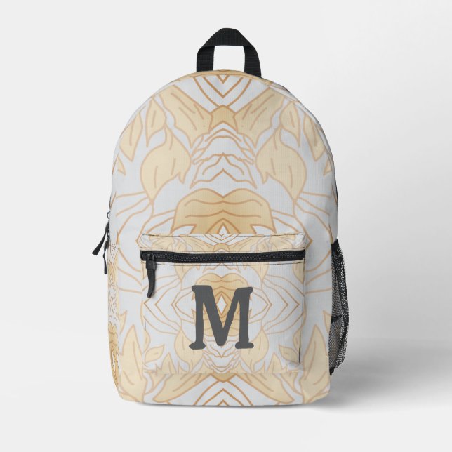 Sac À Dos Imprimé Rustique moderne Feuilles mélangés 8 (Recto)