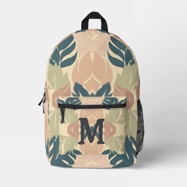 Sac À Dos Imprimé Rustique moderne Feuilles mélangés 9 (Recto)