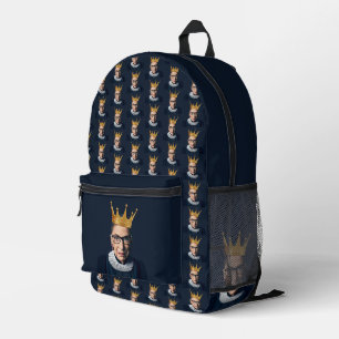 Sac À Dos Imprimé Ruth Bader Ginsburg avec couronne d'or