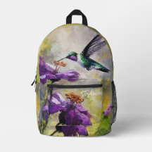 Sacoche d'école de colibri personnalisée, Nature
