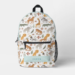 Sac À Dos Imprimé Safari Animaux Motif Blue Boy
