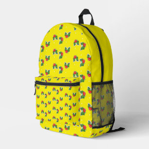 Sac À Dos Imprimé Saint de Noël sur jaune