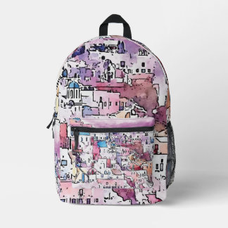 Sac À Dos Imprimé "Santorin".