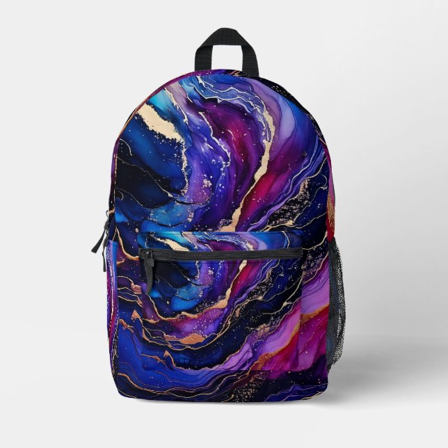 Sac À Dos Imprimé Sapphire Amethyst Encre d'alcool (Recto)