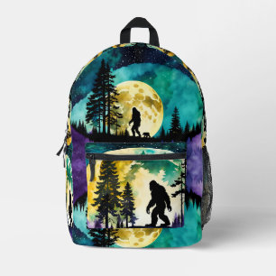 Sac À Dos Imprimé Sasquatch Coloré Pleine lune