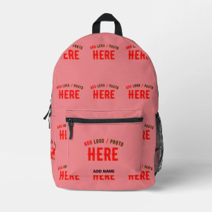 SAC À DOS IMPRIMÉ SAUMON MODERNE ET MODERNE, PINK VÉRIFIÉ MARQUE